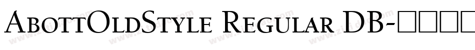 AbottOldStyle Regular DB字体转换